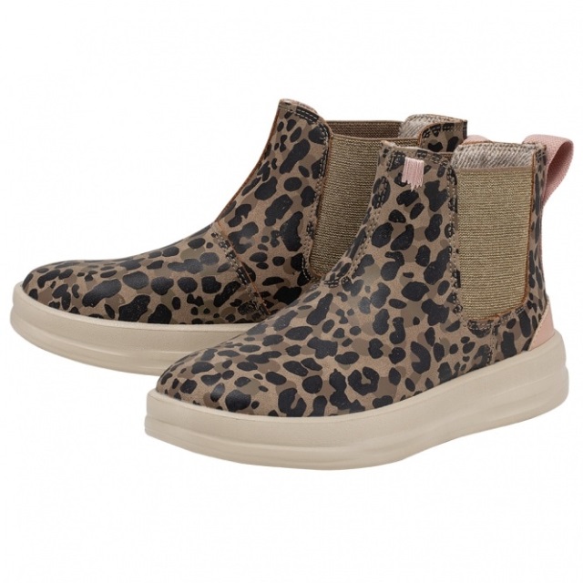 Heydude Aurora Ungdom Leopardnöt I återvunnet Läder