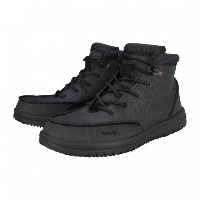 Heydude Bradley återvunnet Läder Svart Grafit