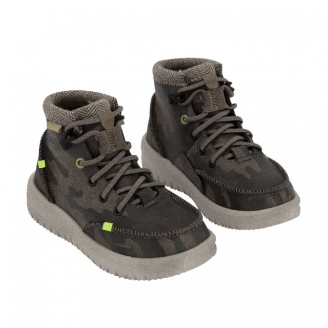 Heydude Bradley Ungdom återvunnet Läder Woodland Camo