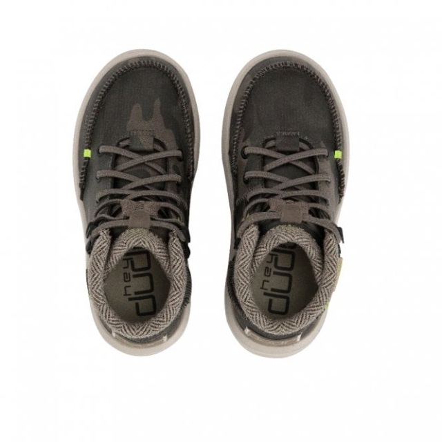 Heydude Bradley Ungdom återvunnet Läder Woodland Camo