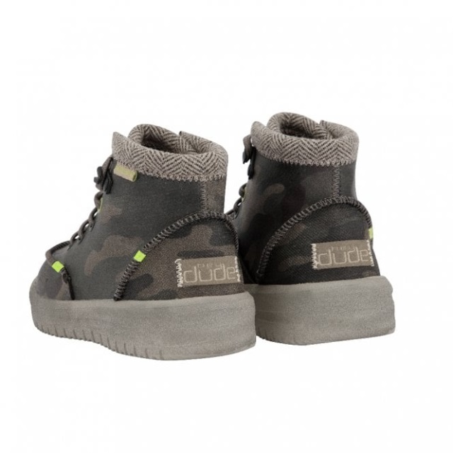 Heydude Bradley Ungdom återvunnet Läder Woodland Camo