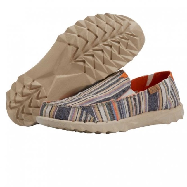 Heydude Farty Chambray Ränder Orange