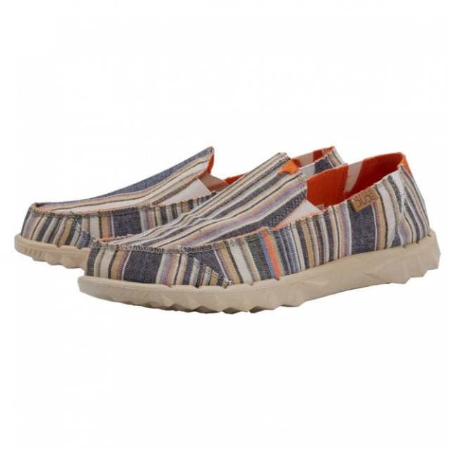 Heydude Farty Chambray Ränder Orange