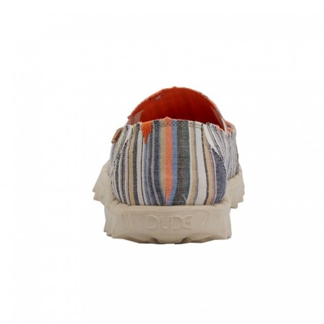 Heydude Farty Chambray Ränder Orange