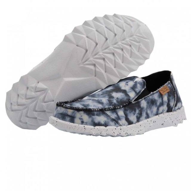 Heydude Farty Print Canvas Tie Dye Black