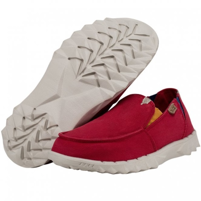 Heydude Farty Tvättad Canvas Lavaröd