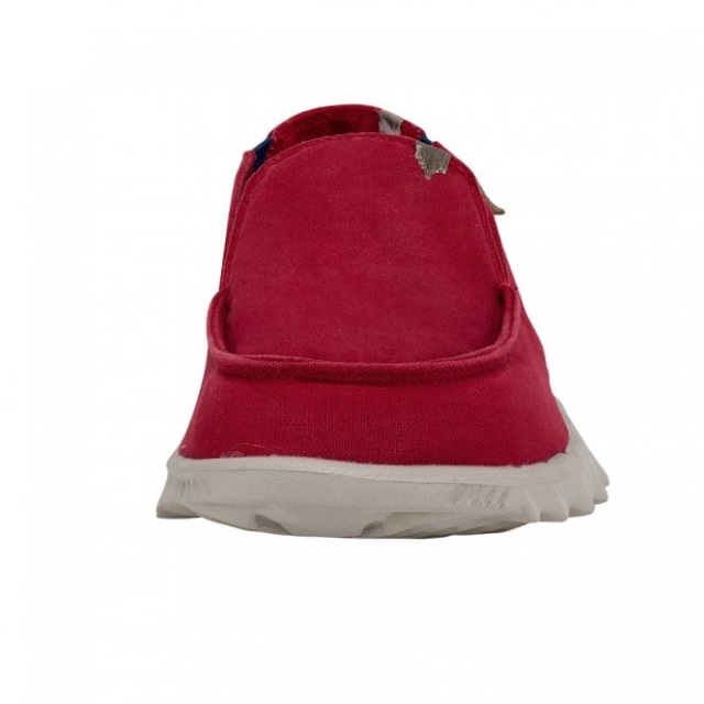 Heydude Farty Tvättad Canvas Lavaröd