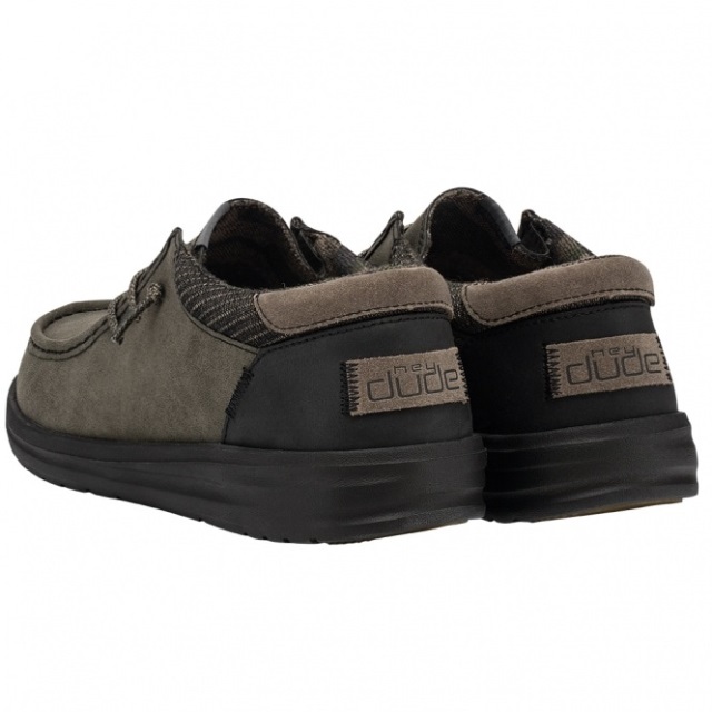 Heydude Paul återvunnet Läder Dammigt Oliv