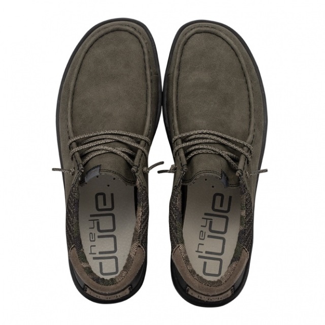 Heydude Paul återvunnet Läder Dammigt Oliv