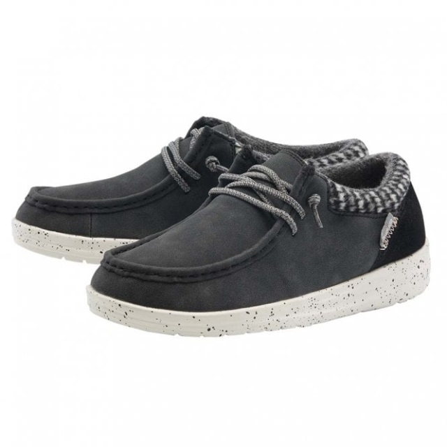 Heydude Polly återvunnet Läder Svart