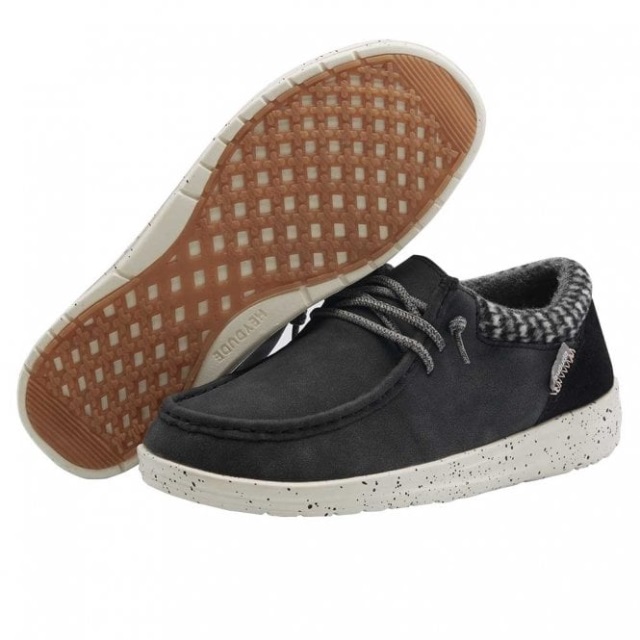 Heydude Polly återvunnet Läder Svart