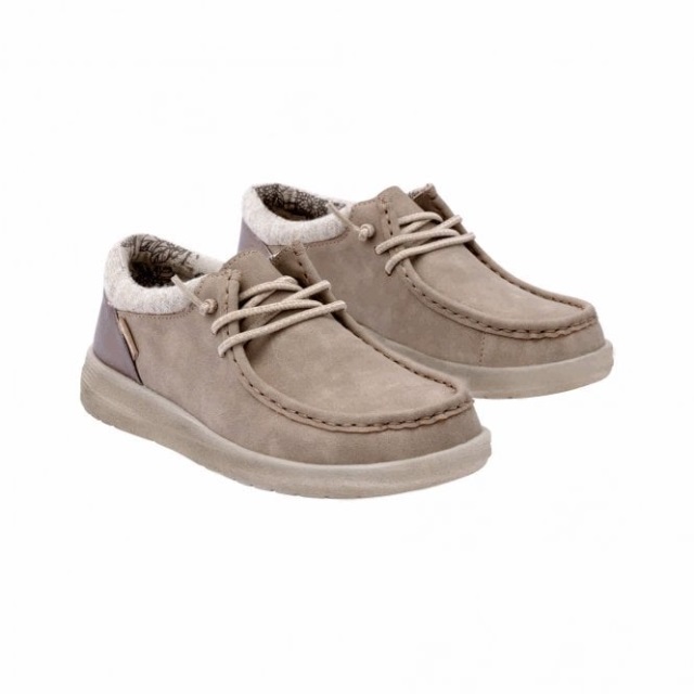 Heydude Polly återvunnet Läder Ljus Taupe