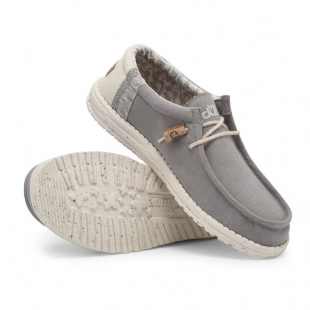 Heydude Wally Naturlig Linne Grå