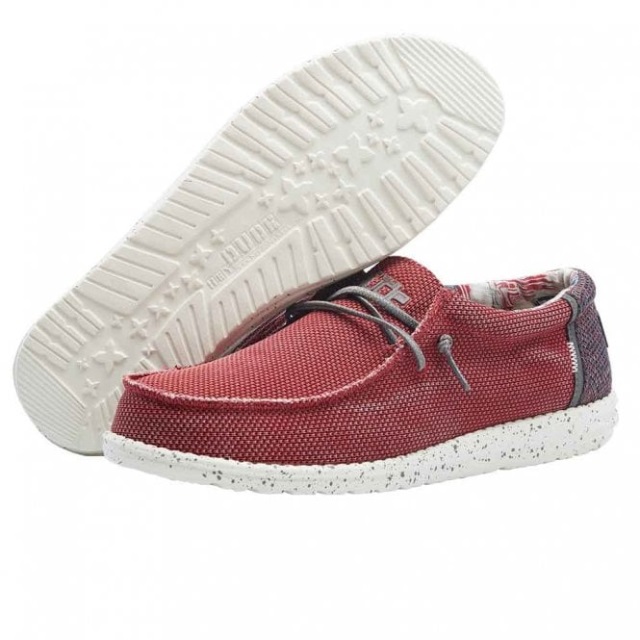 Heydude Wally Sox Tvättad Röd