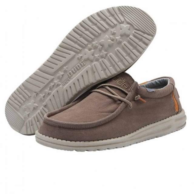 Heydude Wally Tvättad Canvas Valnöt