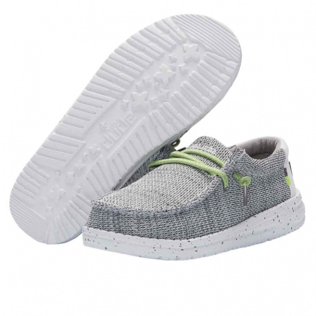 Heydude Wally Ungdom Sox Sten Vit