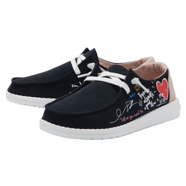 Heydude Wendy Chambray Doodle Svart