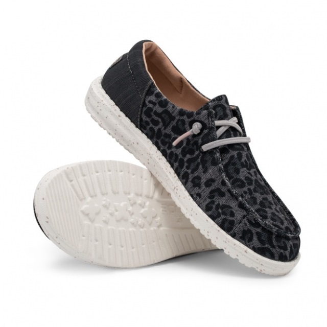 Heydude Wendy Sox Leopardgrå